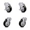 Service Caster 4 Inch Black Polyurethane Wheel Swivel Bolt Hole Caster Set with 2 Brake SCC SCC-BH20S414-PPUB-BLK-TLB-2-S-2 - alternate 1